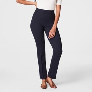 NWT Spanx The Perfect Pant Slim Straight Ponte Knit In Black Size 2XLT 20254T